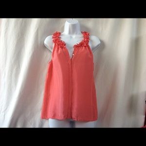 J crew corral satin/silk feel top size 4.